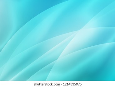 Light BLUE vector cover with long lines. Lines on blurred abstract background with gradient. The template can be used as a background.