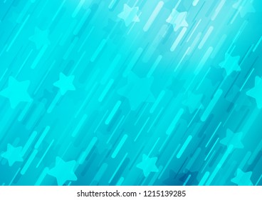 Light BLUE vector cover with long lines. Glitter abstract illustration with colored sticks. Best design for your ad, poster, banner.