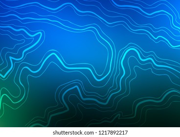 Light BLUE vector cover with long lines. Lines on blurred abstract background with gradient. Best design for your ad, poster, banner.