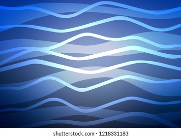 Light BLUE vector cover with long lines. Decorative shining illustration with lines on abstract template. The pattern can be used as ads, poster, banner for commercial.