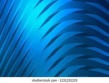 Light BLUE vector cover with long lines. Modern geometrical abstract illustration with staves. The pattern can be used as ads, poster, banner for commercial.