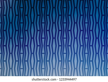 Light BLUE vector cover with long lines. Lines on blurred abstract background with gradient. The pattern can be used for busines ad, booklets, leaflets