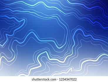 Light BLUE vector cover with long lines. Glitter abstract illustration with colored sticks. The template can be used as a background.