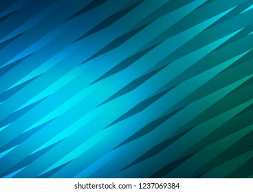 Light BLUE vector cover with long lines. Decorative shining illustration with lines on abstract template. The pattern can be used as ads, poster, banner for commercial.