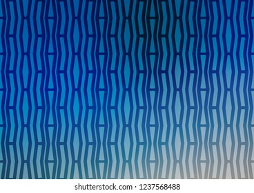 Light BLUE vector cover with long lines. Lines on blurred abstract background with gradient. The pattern can be used for busines ad, booklets, leaflets