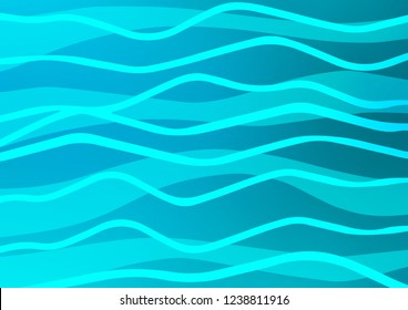 Light BLUE vector cover with long lines. Modern geometrical abstract illustration with staves. The pattern can be used as ads, poster, banner for commercial.