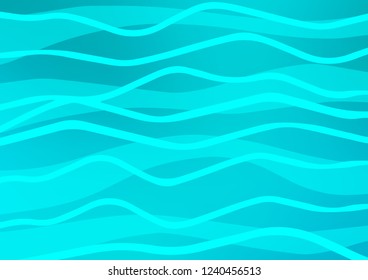 Light BLUE vector cover with long lines. Decorative shining illustration with lines on abstract template. The pattern can be used for busines ad, booklets, leaflets