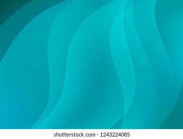 Light BLUE vector cover with long lines. Lines on blurred abstract background with gradient. Best design for your ad, poster, banner.
