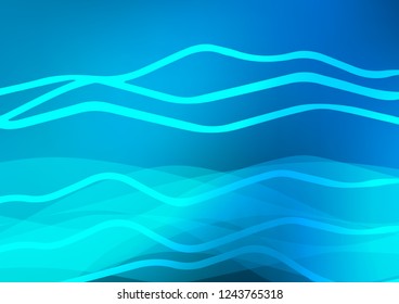 Light BLUE vector cover with long lines. Glitter abstract illustration with colored sticks. Smart design for your business advert.