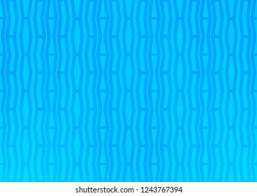 Light BLUE vector cover with long lines. Glitter abstract illustration with colored sticks. The pattern can be used for busines ad, booklets, leaflets