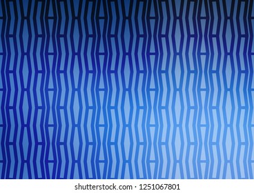 Light BLUE vector cover with long lines. Lines on blurred abstract background with gradient. The template can be used as a background.