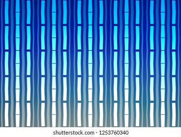 Light BLUE vector cover with long lines. Glitter abstract illustration with colored sticks. The pattern can be used for busines ad, booklets, leaflets