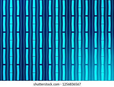 Light BLUE vector cover with long lines. Modern geometrical abstract illustration with staves. Smart design for your business advert.