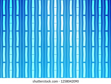 Light BLUE vector cover with long lines. Decorative shining illustration with lines on abstract template. Smart design for your business advert.