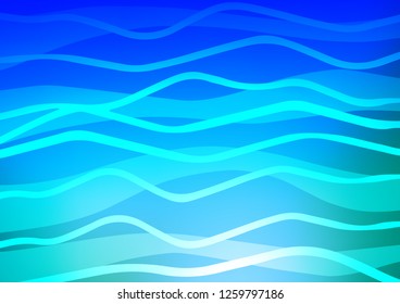 Light BLUE vector cover with long lines. Glitter abstract illustration with colored sticks. The template can be used as a background.