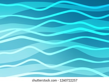 Light BLUE vector cover with long lines. Modern geometrical abstract illustration with staves. The template can be used as a background.