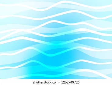 Light BLUE vector cover with long lines. Lines on blurred abstract background with gradient. The pattern can be used for busines ad, booklets, leaflets