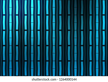 Light BLUE vector cover with long lines. Modern geometrical abstract illustration with staves. The template can be used as a background.