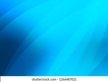 Light BLUE vector cover with long lines. Lines on blurred abstract background with gradient. Best design for your ad, poster, banner.