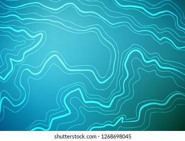 Light BLUE vector cover with long lines. Decorative shining illustration with lines on abstract template. The template can be used as a background.