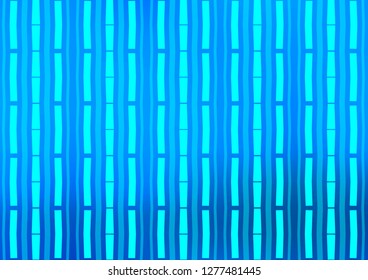 Light BLUE vector cover with long lines. Glitter abstract illustration with colored sticks. The pattern can be used as ads, poster, banner for commercial.