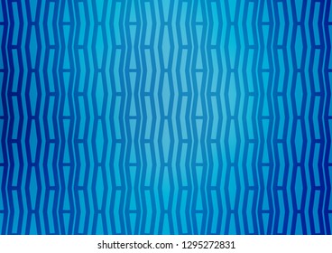 Light BLUE vector cover with long lines. Decorative shining illustration with lines on abstract template. Best design for your ad, poster, banner.