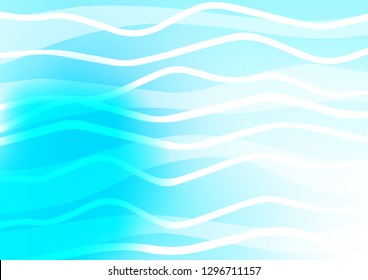Light BLUE vector cover with long lines. Glitter abstract illustration with colored sticks. The template can be used as a background.