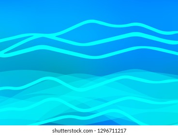 Light BLUE vector cover with long lines. Blurred decorative design in simple style with lines. The pattern can be used for busines ad, booklets, leaflets