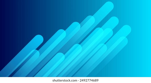Light BLUE vector cover with long lines. Decorative shining illustration with lines on abstract template. Smart design for your business advert.