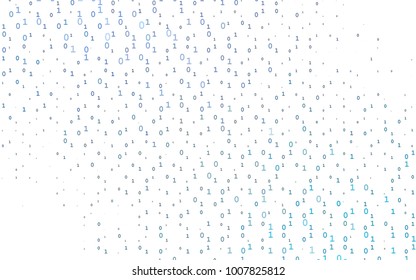 Light BLUE vector cover with mathematic symbols. Blurred design in simple style with collection of numerals. Best design for your ad, poster, banner of math college.