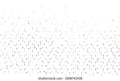 Light BLUE vector cover with mathematic symbols. Colored mathematic signs with gradient on white background. Template can be used as a background for ads of typography.