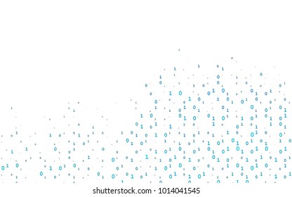 Light BLUE vector cover with mathematic symbols. Blurred design in simple style with collection of numerals. The pattern can be used as ads, poster, banner for books.