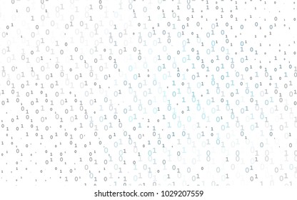 Light BLUE vector cover with mathematic symbols. Blurred design in simple style with collection of numerals. The pattern can be used as ads, poster, banner for books.