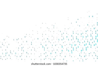 Light BLUE vector cover with mathematic symbols. Illustration with Numeral symbols on abstract template. The pattern can be used as ads, poster, banner for books.