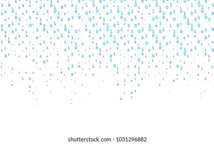 Light BLUE vector cover with mathematic symbols. Shining colorful illustration with isolated Digit signs. Template can be used as a background for ads of typography.