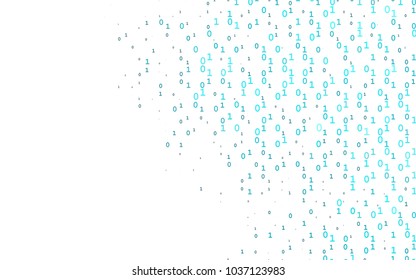 Light BLUE vector cover with mathematic symbols. Shining colorful illustration with isolated Digit signs. Best design for your ad, poster, banner of math college.