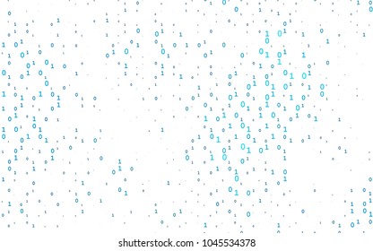 Light BLUE vector cover with mathematic symbols. Blurred design in simple style with collection of numerals. The pattern can be used for school, grammar websites.