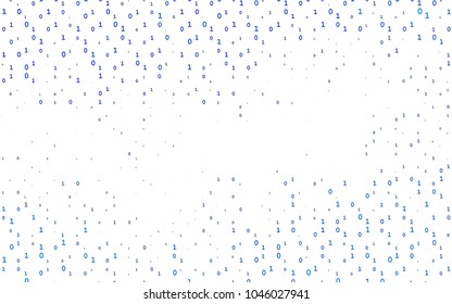 Light BLUE vector cover with mathematic symbols. Blurred design in simple style with collection of numerals. Best design for your ad, poster, banner of math college.