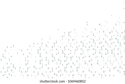 Light BLUE vector cover with mathematic symbols. Shining colorful illustration with isolated Digit signs. The pattern can be used for ad, booklets, leaflets of education.