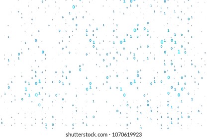 Light BLUE vector cover with mathematic symbols. Colored mathematic signs with gradient on white background. The pattern can be used for school, grammar websites.