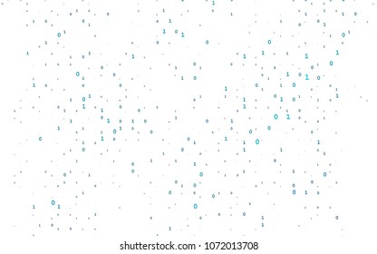 Light BLUE vector cover with mathematic symbols. Colored mathematic signs with gradient on white background. The pattern can be used for school, grammar websites.