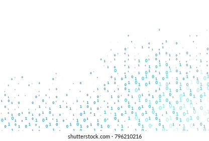 Light BLUE vector cover with mathematic symbols. Illustration with Numeral symbols on abstract template. The pattern can be used as ads, poster, banner for books.