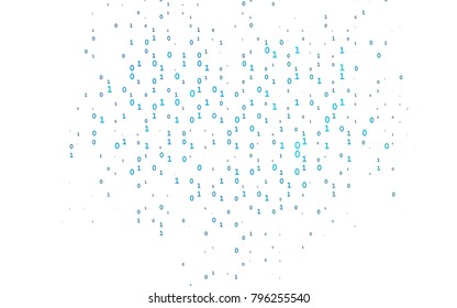 Light BLUE vector cover with mathematic symbols. Blurred design in simple style with collection of numerals. Template can be used as a background for ads of typography.