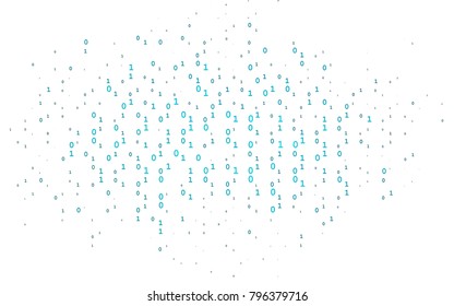 Light BLUE vector cover with mathematic symbols. Shining colorful illustration with isolated Digit signs. The pattern can be used for ad, booklets, leaflets of education.