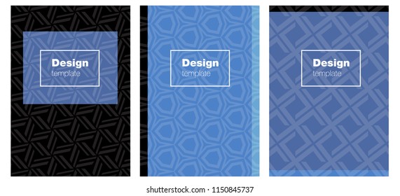 Light BLUE vector cover for notebooks. Abstract booklet on colored background with gradient. Pattern notebooks, journals.