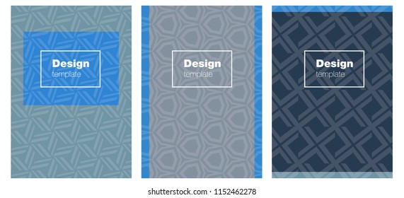 Light BLUE vector cover for notebooks. Beautiful colorful sample in abstract style. Completely new template books.