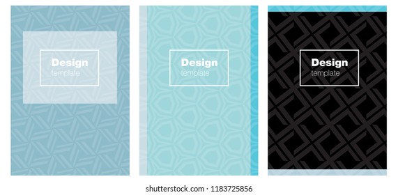 Light BLUE vector cover for notebooks. Booklet with textbox on colorful abstract background. Completely new template books.