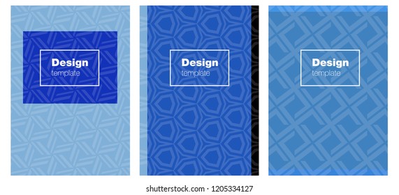 Light BLUE vector cover for notebooks. Beautiful colorful sample in abstract style. Template for magazines, jurnals.