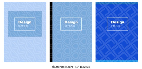 Light BLUE vector cover for notebooks. Glitter abstract design concept with text box. New design for cover of books.