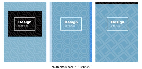 Light BLUE vector cover for notebooks. Web interface on abstract background with colorful gradient. Completely new template books.